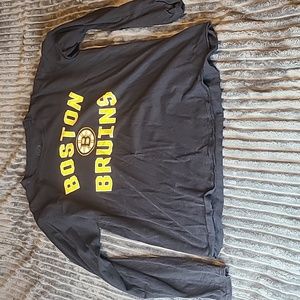 Boston Bruins long sleeve Shirt. Black. Size Large.